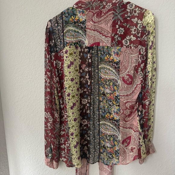 Zara bow neck chiffon blouse - Picture 3 of 4